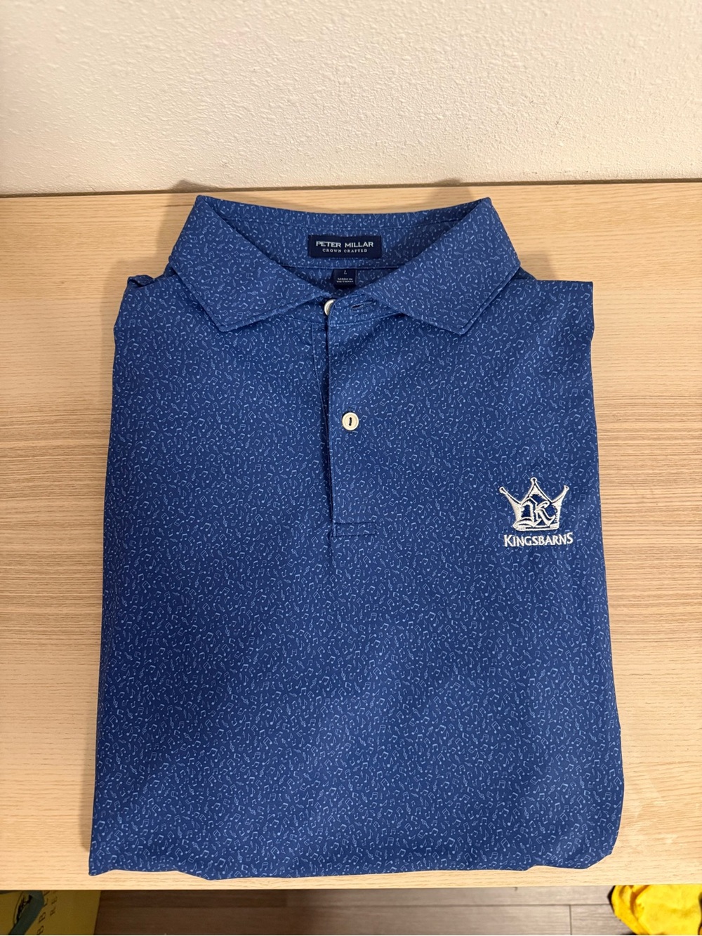 Peter Millar Navy Blue Kingsbarns Logo Polo